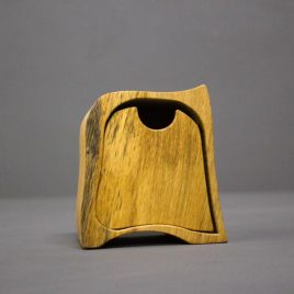 Kästchen aus Eiche mit einem Schub und Geheimfach