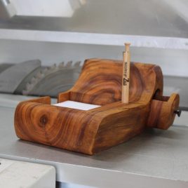 Zettelbox aus Pflaumenholz ohne Stift